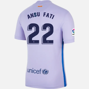 FC Barcelona Ansu Fati 22 Venkovní Dres  2021/22 – Krátký Rukáv