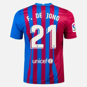 FC Barcelona Frenkie de Jong 21 Domácí Dres  2021/22 – Krátký Rukáv