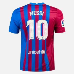FC Barcelona Lionel Messi 10 Domácí Dres  2021/22 – Krátký Rukáv