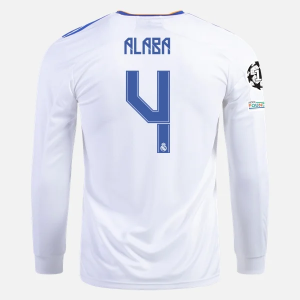 Real Madrid David Alaba 4 Domácí Dres 2021/22 – Dlouhý Rukáv