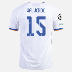 Real Madrid Federico Valverde 15 Domácí Dres  2021/22 – Krátký Rukáv